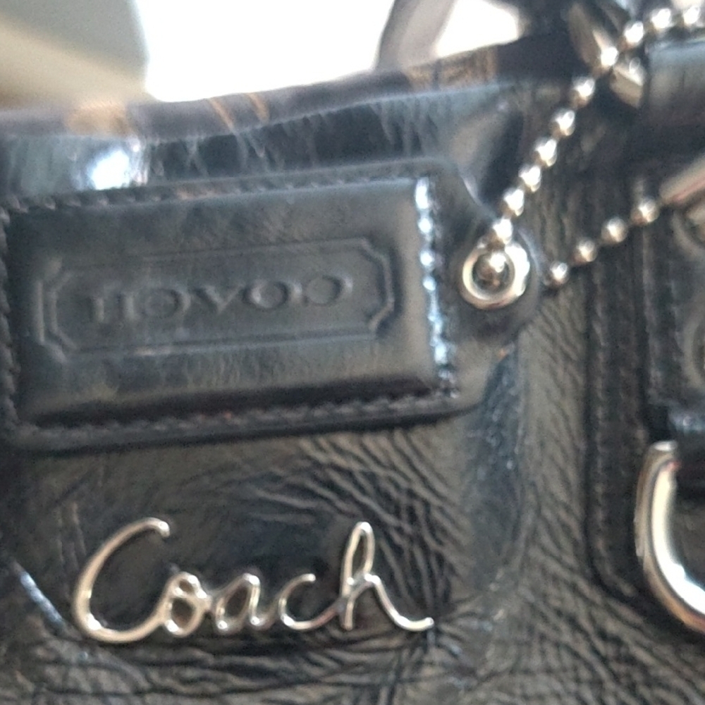 Coach Black and Tan hand Bag - Picture 8 of 8